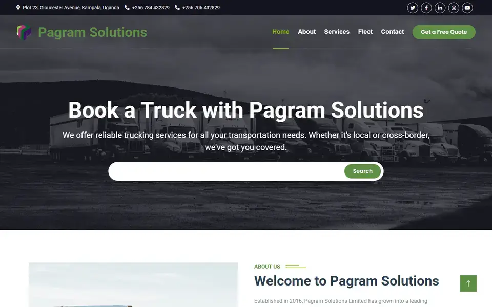Pagram Solutions website home page