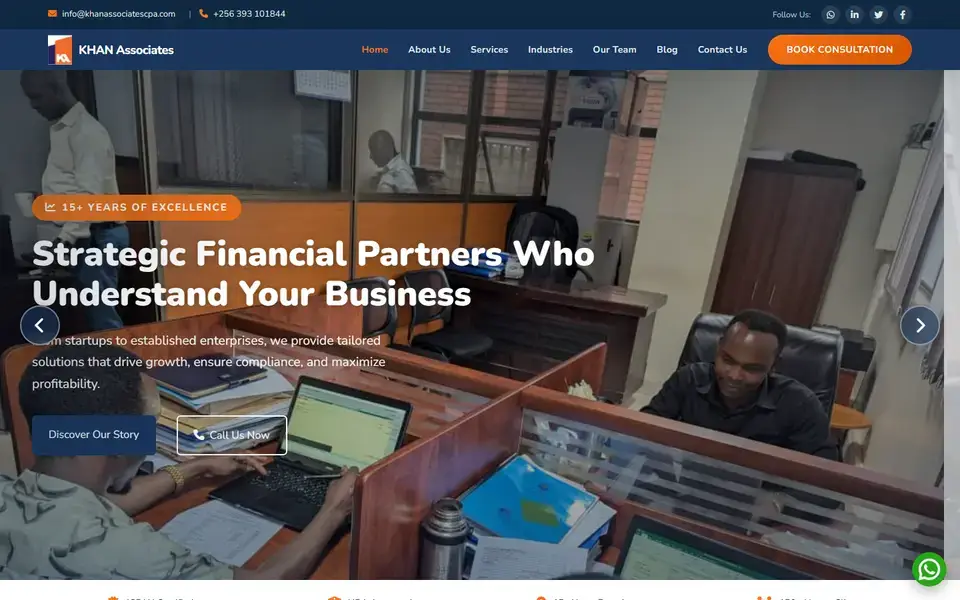 KHAN Associates website home page
