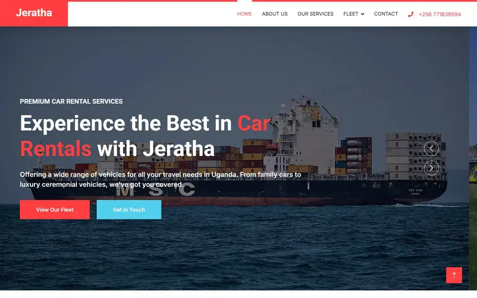 Jeratha International website home page