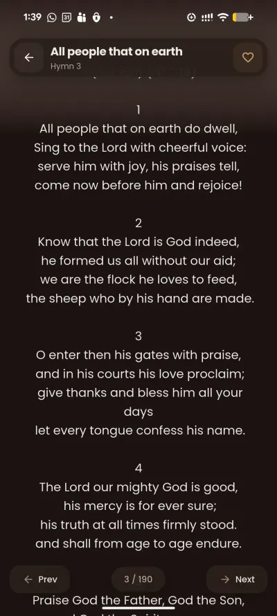Uganda Youth Praise app screen