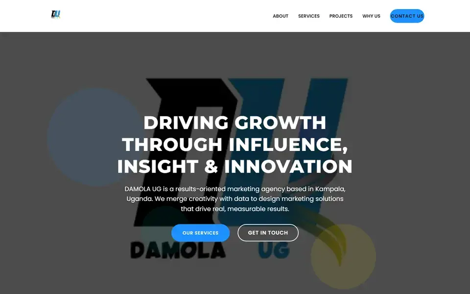DAMOLA UG website home page