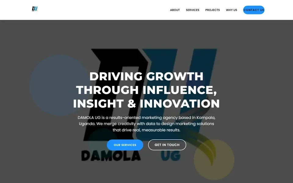 DAMOLA UG website home page