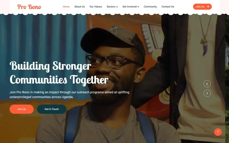 Pro Bono Initiative website home page