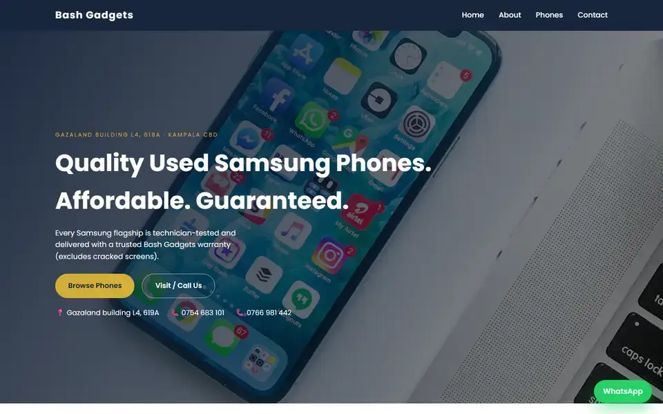 Bash Gadgets website home page