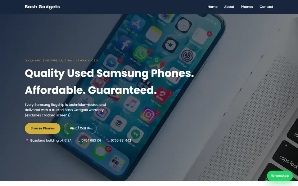 Bash Gadgets website home page