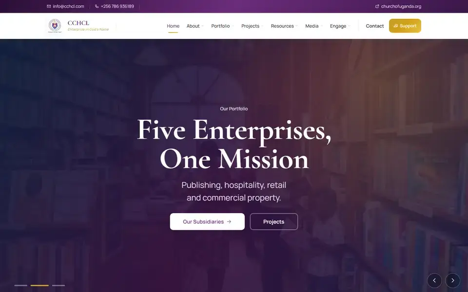 Church Commissioners Holding Company website home page