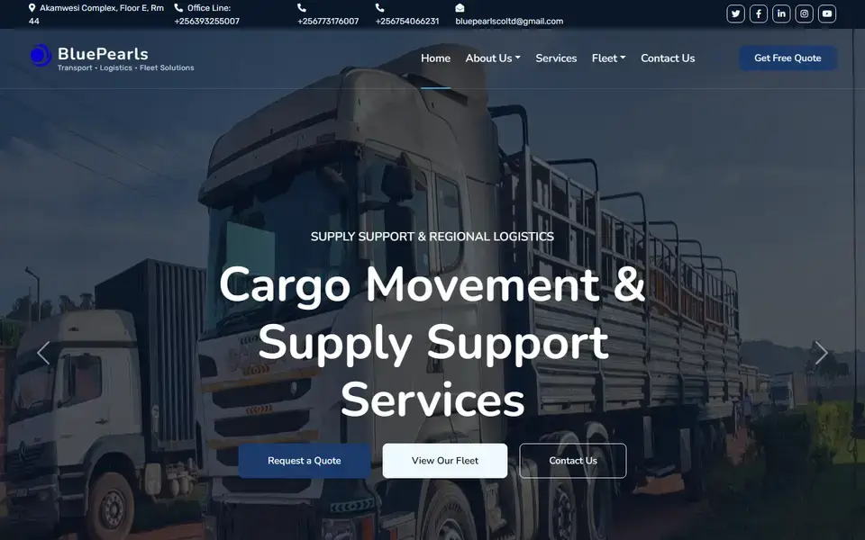 Blue Pearls website home page